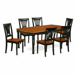 Cheapest 🌟 Rectangle East West Furniture Dover DOPL7 Seven Piece Extension Dining Table Set 😍