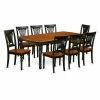 Best Pirce 🌟 Rectangle East West Furniture Dover DOPL9 Nine Piece Extension Dining Table Set 🔔 -Kitchen Sales Store masterEASE1358