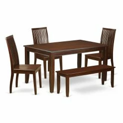 Discount ✨ Rectangle East West Furniture Dudley DUIP6 Six Piece Dining Table Set 🥰