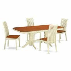 Best deal ⭐ Casual Dining Sets East West Furniture Napoleon NAIP5 Five Piece Extension Dining Table Set ⭐