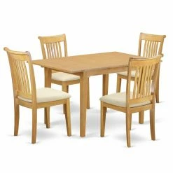 Best deal 💯 Rectangle East West Furniture Norfolk 5 Piece Dining Table Set - Oak 🌟