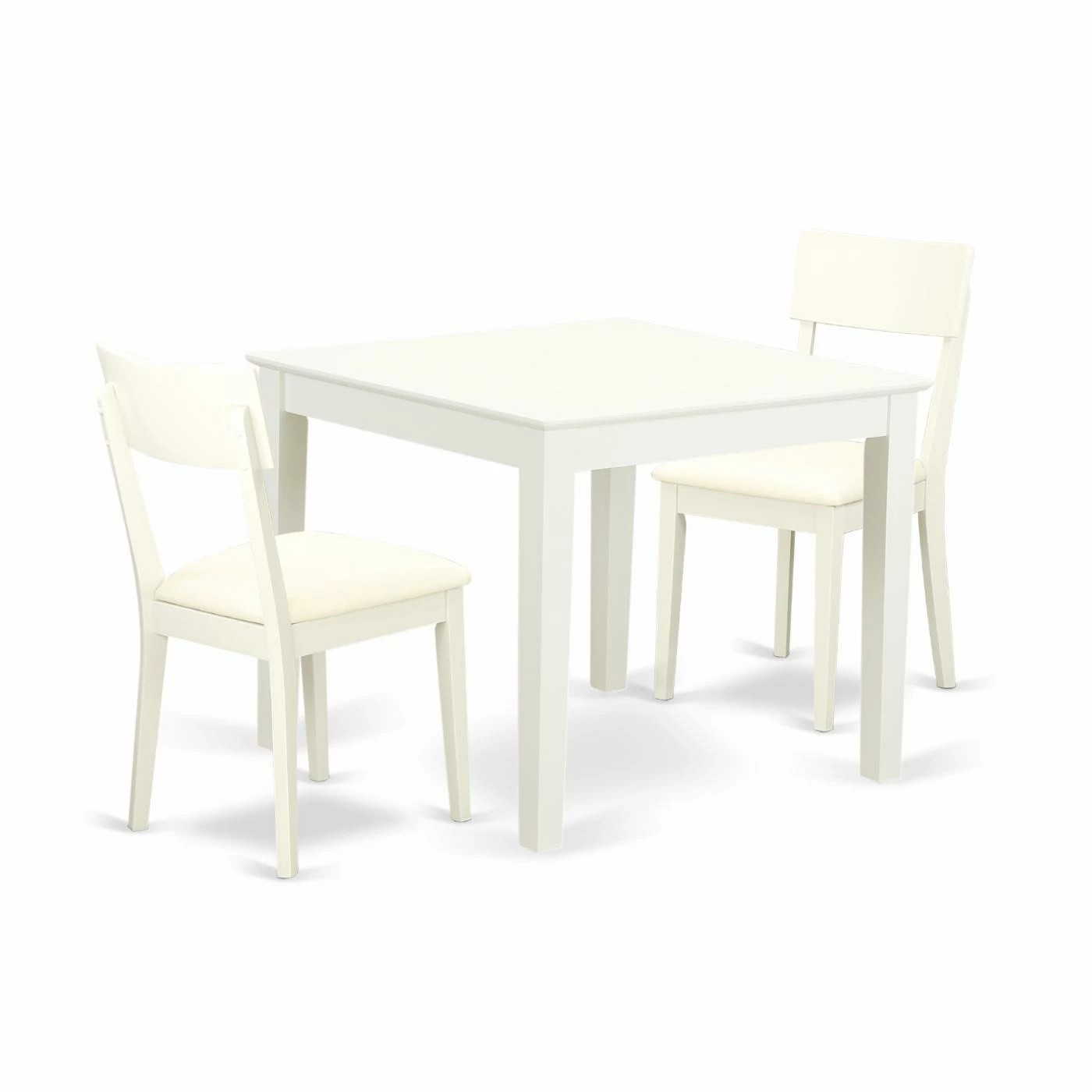 Discount ๐ Square East West Furniture Oxford 3 Piece Dining Table Set With 2 Faux Leather Seat Dining Chairs - Linen White โค๏ธ 3 Discount ๐ Square East West Furniture Oxford 3 Piece Dining Table Set With 2 Faux Leather Seat Dining Chairs - Linen White โค๏ธ