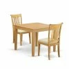 Outlet 🛒 East West Furniture Oxford 3 Piece Square Dining Table Set - Oak 💯 -Kitchen Sales Store masterEASE1404