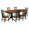 Discount 😉 East West Furniture Plainville 7 Piece Oval Extending Dining Table Set - Black / Cherry 🤩 2 Discount 😉 East West Furniture Plainville 7 Piece Oval Extending Dining Table Set - Black / Cherry 🤩 -Kitchen Sales Store masterEASE1407
