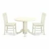 Brand new ✨ Round East West Furniture Shelton 3 Piece Dining Table Set With Wood Seat Dining Chairs - Linen White 😍 1 Brand new ✨ Round East West Furniture Shelton 3 Piece Dining Table Set With Wood Seat Dining Chairs - Linen White 😍 -Kitchen Sales Store masterEASE1420