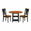 Best Sale 🧨 Round East West Furniture Sudbury 3 Piece Dual Drop Leaf Dining Table Set 💯 -Kitchen Sales Store masterEASE1444