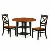 Brand new 🛒 Round East West Furniture Sudbury 3 Piece Dual Drop Leaf Dining Table Set With Cross Back Chairs 🔔 2 Brand new 🛒 Round East West Furniture Sudbury 3 Piece Dual Drop Leaf Dining Table Set With Cross Back Chairs 🔔 -Kitchen Sales Store masterEASE1446