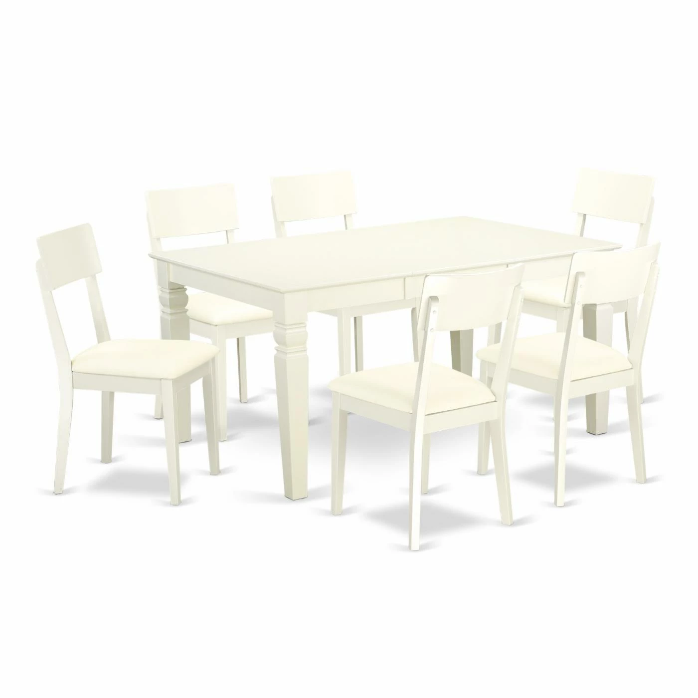 Top 10 👏 Rectangle East West Furniture Weston 7 Piece Extending Dining Table Set With Faux Leather Seat Chairs - Linen White 💯 3 Top 10 👏 Rectangle East West Furniture Weston 7 Piece Extending Dining Table Set With Faux Leather Seat Chairs - Linen White 💯