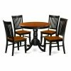 Cheap 👏 Casual Dining Sets East West Furniture Antique 5 Piece Round Dining Table Set With Wood Chairs 🌟 -Kitchen Sales Store masterEASE1499