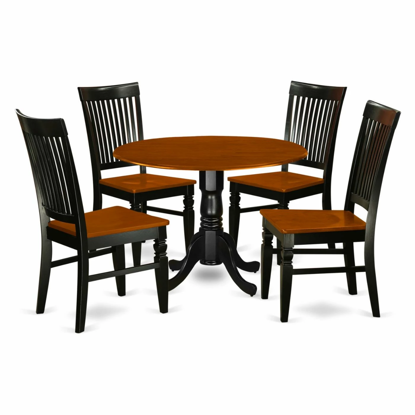 Outlet π East West Furniture Dublin 5 Piece Round Dinette Set With Wood Chairs π 3 Outlet π East West Furniture Dublin 5 Piece Round Dinette Set With Wood Chairs π