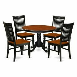 Cheapest 🧨 East West Furniture Hartland 5 Piece Round Dinette Set With Wood Chairs 🤩
