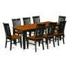 New 😍 Rectangle East West Furniture Quincy 9 Piece Rectangular Dining Table Set With Wood Chairs 😉 -Kitchen Sales Store masterEASE1516