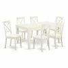 Best Sale ⭐ Rectangle East West Furniture Logan 7 Piece Rectangular Dining Set With Faux Leather Chairs 🎁 -Kitchen Sales Store masterEASE1519