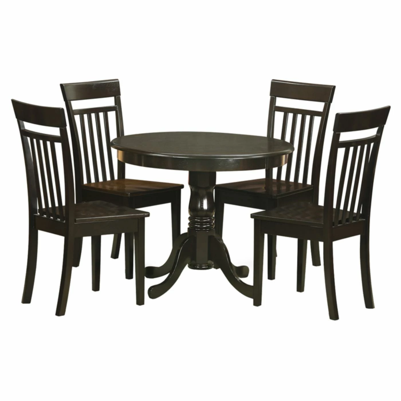 Wholesale ๐ฅฐ East West Furniture Antique 5 Piece Pedestal Round Dining Table Set With Capri Wooden Seat Chairs โ๏ธ 3 Wholesale ๐ฅฐ East West Furniture Antique 5 Piece Pedestal Round Dining Table Set With Capri Wooden Seat Chairs โ๏ธ