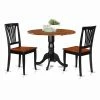Top 10 🔥 East West Furniture Dublin 3 Piece Round Dining Table Set With Avon Wooden Seat Chairs 😉 -Kitchen Sales Store masterEASE373
