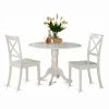 Cheap 🥰 Casual Dining Sets East West Furniture Dublin 3 Piece Drop Leaf Dining Table Set With Boston Wooden Seat Chairs ⭐ -Kitchen Sales Store masterEASE377
