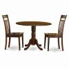 Best deal 😀 Round East West Furniture Dublin 3 Piece Drop Leaf Dining Table Set With Capri Wooden Seat Chairs 💯 2 Best deal 😀 Round East West Furniture Dublin 3 Piece Drop Leaf Dining Table Set With Capri Wooden Seat Chairs 💯 -Kitchen Sales Store masterEASE380