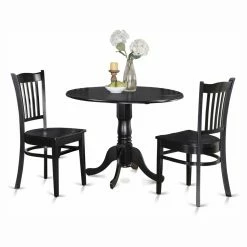 Brand new 🔔 Casual Dining Sets East West Furniture Dublin 3 Piece Drop Leaf Dining Table Set With Groton Wooden Seat Chairs ✨