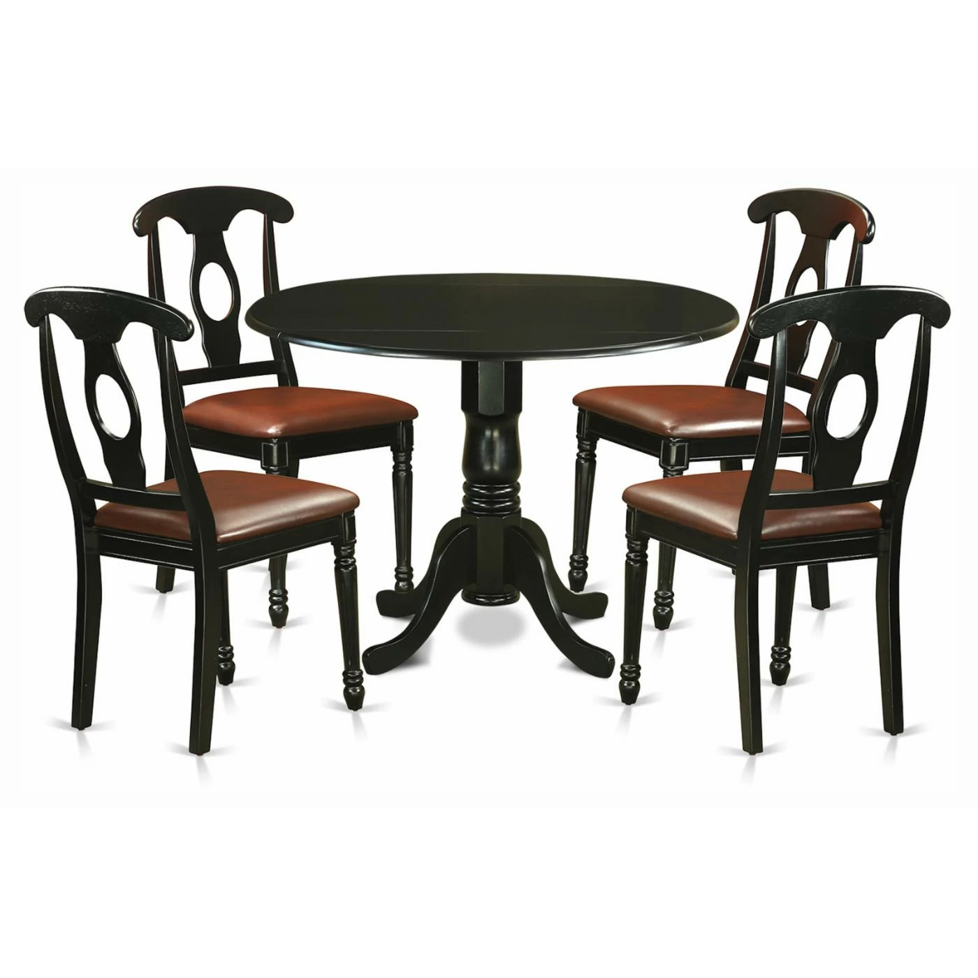 Best Pirce 🔔 Kitchen & Dinette Sets East West Furniture Dublin 5 Piece Drop Leaf Dining Table Set With Kenley Faux Leather Seat Chairs 🔥 3 Best Pirce 🔔 Kitchen & Dinette Sets East West Furniture Dublin 5 Piece Drop Leaf Dining Table Set With Kenley Faux Leather Seat Chairs 🔥