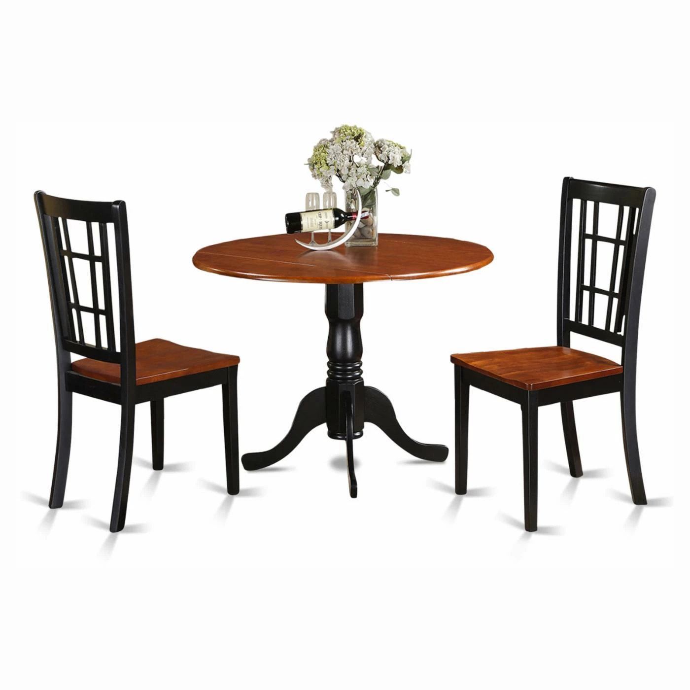 Budget ๐ฅฐ East West Furniture Dublin 3 Piece Pedestal Round Dining Table Set With Nicoli Wooden Seat Chairs ๐ 3 Budget ๐ฅฐ East West Furniture Dublin 3 Piece Pedestal Round Dining Table Set With Nicoli Wooden Seat Chairs ๐