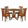 Brand new 🎉 Round East West Furniture Dublin 5 Piece Drop Leaf Dining Table Set With Portland Wooden Seat Chairs 😀 -Kitchen Sales Store masterEASE423