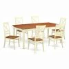 Hot Sale 💯 Rectangle East West Furniture Dover 7 Piece Extension Rectangular Dining Table Set With Quincy Wooden Seat Chairs 😀 1 Hot Sale 💯 Rectangle East West Furniture Dover 7 Piece Extension Rectangular Dining Table Set With Quincy Wooden Seat Chairs 😀 -Kitchen Sales Store masterEASE456