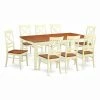 Best Sale 🛒 Rectangle East West Furniture Dover 9 Piece Extension Rectangular Dining Table Set With Quincy Wooden Seat Chairs 🔔 1 Best Sale 🛒 Rectangle East West Furniture Dover 9 Piece Extension Rectangular Dining Table Set With Quincy Wooden Seat Chairs 🔔 -Kitchen Sales Store masterEASE457