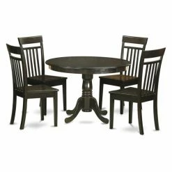 Best reviews of ✨ East West Furniture Hartland 5 Piece Round Pedestal Dining Table Set With Capri Chairs 🔥
