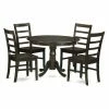 Brand new 👏 Casual Dining Sets East West Furniture Hartland 5 Piece Round Pedestal Dining Table Set With Parfait Chairs 🎉 -Kitchen Sales Store masterEASE515
