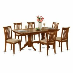 Cheapest ✨ Rectangle East West Furniture Kenley 7 Piece Dining Table Set With Portland Chairs ✨