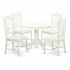 Flash Sale ❤️ Round East West Furniture 5 Piece Sheaf Back Kitchen Dinette Dining Table Set 🤩 1 Flash Sale ❤️ Round East West Furniture 5 Piece Sheaf Back Kitchen Dinette Dining Table Set 🤩 -Kitchen Sales Store masterEASE596