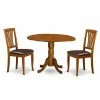 Budget 🎉 Round East West Furniture 3 Piece Lath Back Drop Leaf Dinette Dining Table Set 😉 -Kitchen Sales Store masterEASE611