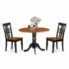 Top 10 🛒 Casual Dining Sets East West Furniture 3 Piece Triple Crossback Drop Leaf Dinette Dining Table Set ⌛ -Kitchen Sales Store masterEASE617