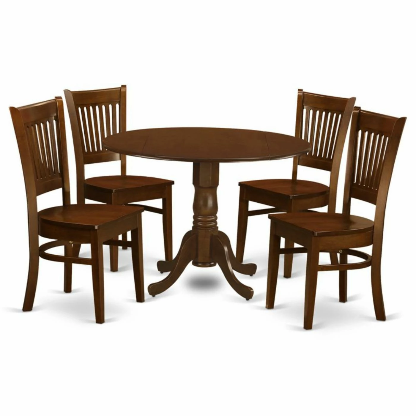 New ⌛ Round East West Furniture 5 Piece Hepplewhite Modern Drop Leaf Dinette Dining Table Set 🔔 3 New ⌛ Round East West Furniture 5 Piece Hepplewhite Modern Drop Leaf Dinette Dining Table Set 🔔