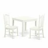 Promo ✨ Square East West Furniture 3 Piece Sheaf Back Breakfast Nook Dining Table Set ⌛ -Kitchen Sales Store masterEASE635