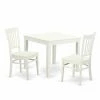 Coupon ⭐ Square East West Furniture 3 Piece Comb Back Breakfast Nook Dining Table Set 🔔 -Kitchen Sales Store masterEASE639