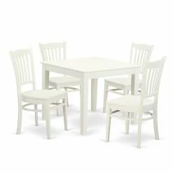 Coupon 💯 Square East West Furniture 5 Piece Comb Back Breakfast Nook Dining Table Set ⭐