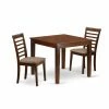 Discount 🥰 Square East West Furniture 3 Piece Straight Ladderback Breakfast Nook Dining Table Set 😍 -Kitchen Sales Store masterEASE643