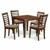 Best reviews of 👍 Square East West Furniture 5 Piece Straight Ladderback Breakfast Nook Dining Table Set 🎉 -Kitchen Sales Store masterEASE644