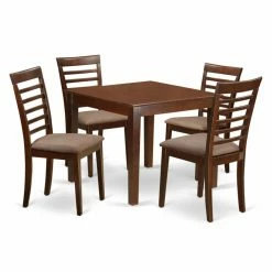 Best reviews of 👍 Square East West Furniture 5 Piece Straight Ladderback Breakfast Nook Dining Table Set 🎉