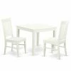 Top 10 ⌛ Square East West Furniture 3 Piece Thin Slat Breakfast Nook Dining Table Set 🎉 -Kitchen Sales Store masterEASE651