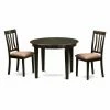 Coupon 🔥 Round East West Furniture Boston 3 Piece Splat Back Dining Table Set 💯 -Kitchen Sales Store masterEASE663