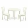 Cheapest 😀 Round East West Furniture Boston 3 Piece Latticeback Dining Table Set 😀 -Kitchen Sales Store masterEASE665
