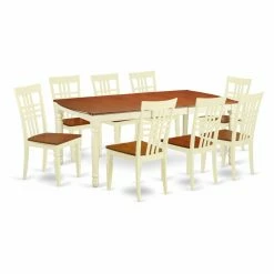 Coupon 🧨 Kitchen & Dinette Sets East West Furniture Dover 9 Piece Latticeback Dining Table Set 👏