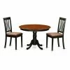 Wholesale 🎉 Round East West Furniture Hartland 3 Piece Splat Back Dining Table Set ❤️ -Kitchen Sales Store masterEASE697