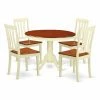 Best Sale 👏 Round East West Furniture Hartland 5 Piece Splat Back Dining Table Set 🔥 -Kitchen Sales Store masterEASE698