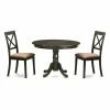 Cheap 😍 Round East West Furniture Hartland 3 Piece Crossback Dining Table Set 😉 -Kitchen Sales Store masterEASE701