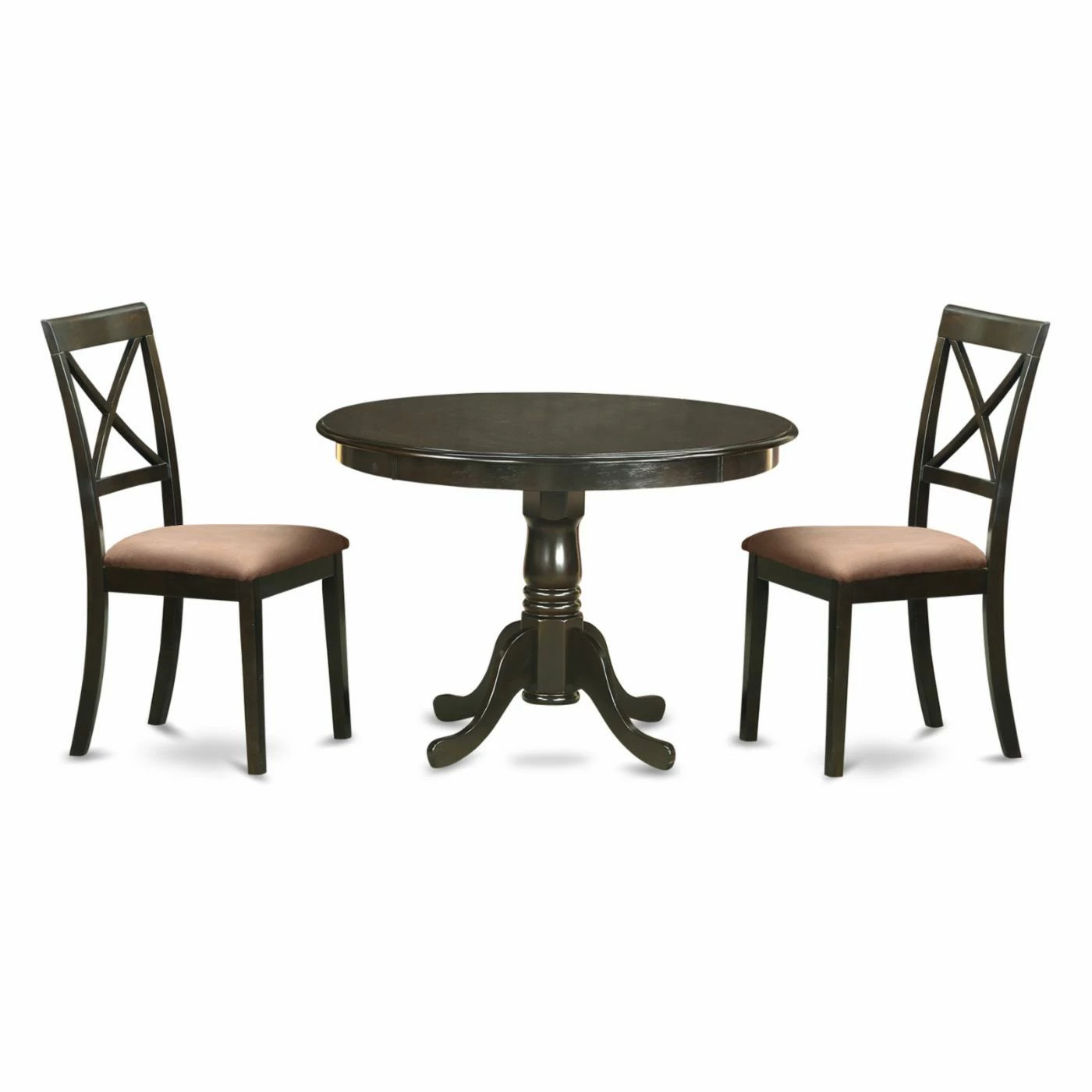 Cheap 😍 Round East West Furniture Hartland 3 Piece Crossback Dining Table Set 😉 3 Cheap 😍 Round East West Furniture Hartland 3 Piece Crossback Dining Table Set 😉