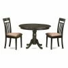 Deals 💯 Round East West Furniture Hartland 3 Piece Sheraton Dining Table Set 👏 -Kitchen Sales Store masterEASE703