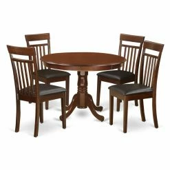 Best reviews of 👏 Round East West Furniture Hartland 5 Piece Sheraton Dining Table Set 🌟